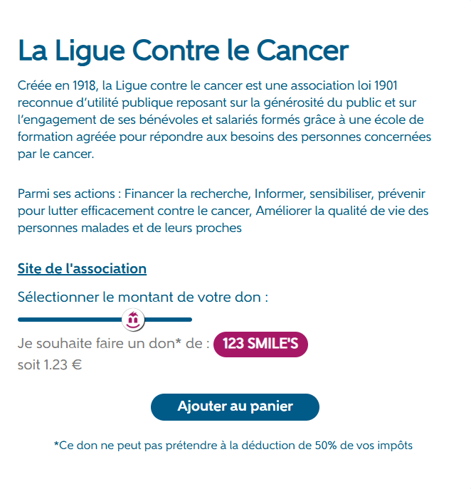 faire don à la ligue contre le cancer